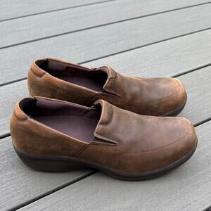 Red Wing Worx Womens 10 Brown Leather Occupational Loafers Slip On Comfort Shoes